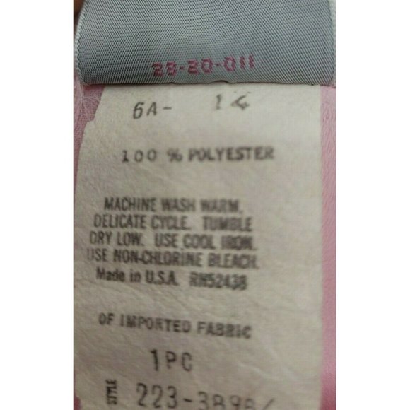 Vintage 60’s JC Penny Fashions Sheer Pink Pleated - Picture 4 of 8